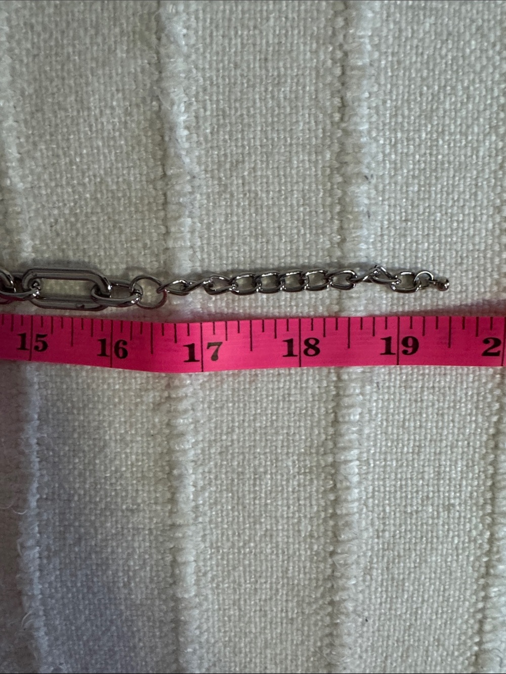 Polished Silver Rectangular Link Necklace - Picture 3 of 3